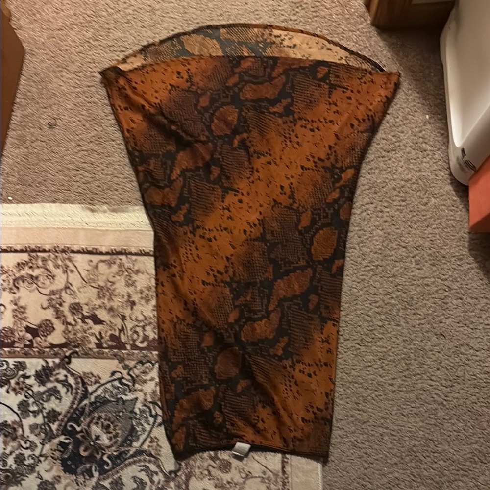 Windsor Brown and Black Snake Print Maxi Dress